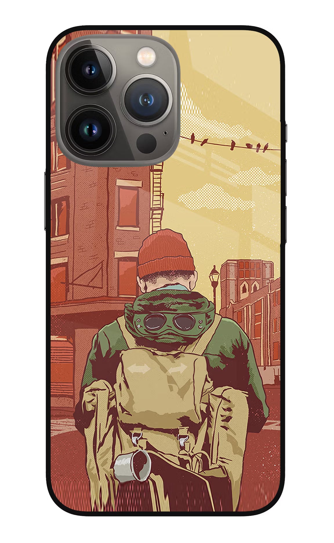 Adventurous iPhone 13 Pro Max Glass Case Back Cover by Casekaro