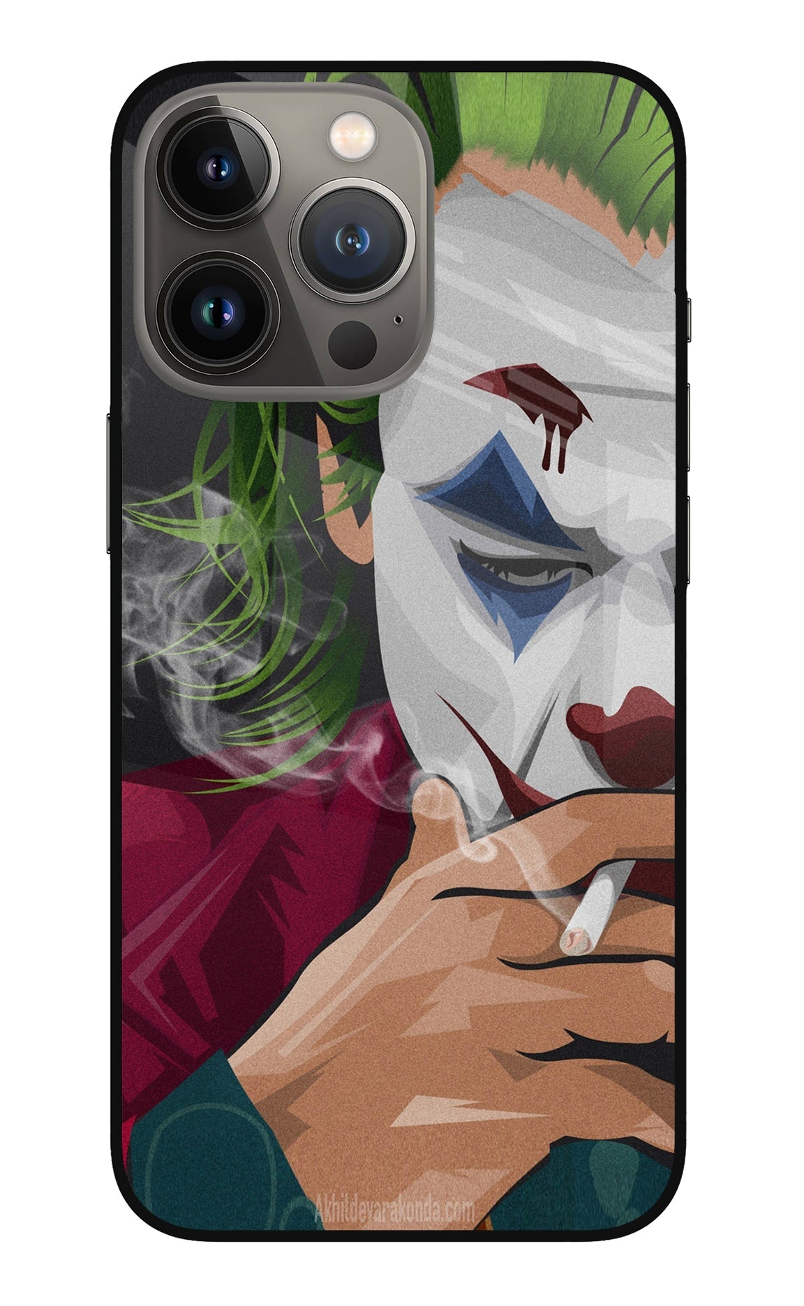 Joker Smoking iPhone 13 Pro Max Glass Case