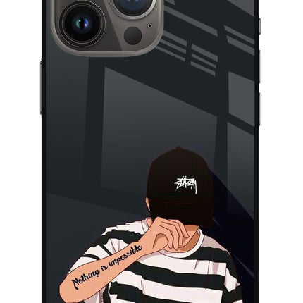 Aesthetic Boy iPhone 13 Pro Max Glass Case