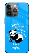 Keep Sleeping iPhone 13 Pro Max Glass Case Back Cover by Casekaro