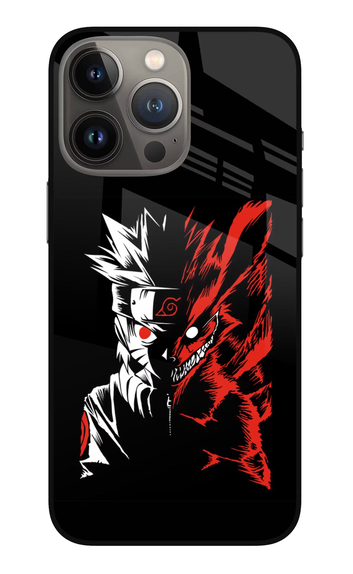 Naruto Two Face iPhone 13 Pro Max Glass Case Back Cover by Casekaro