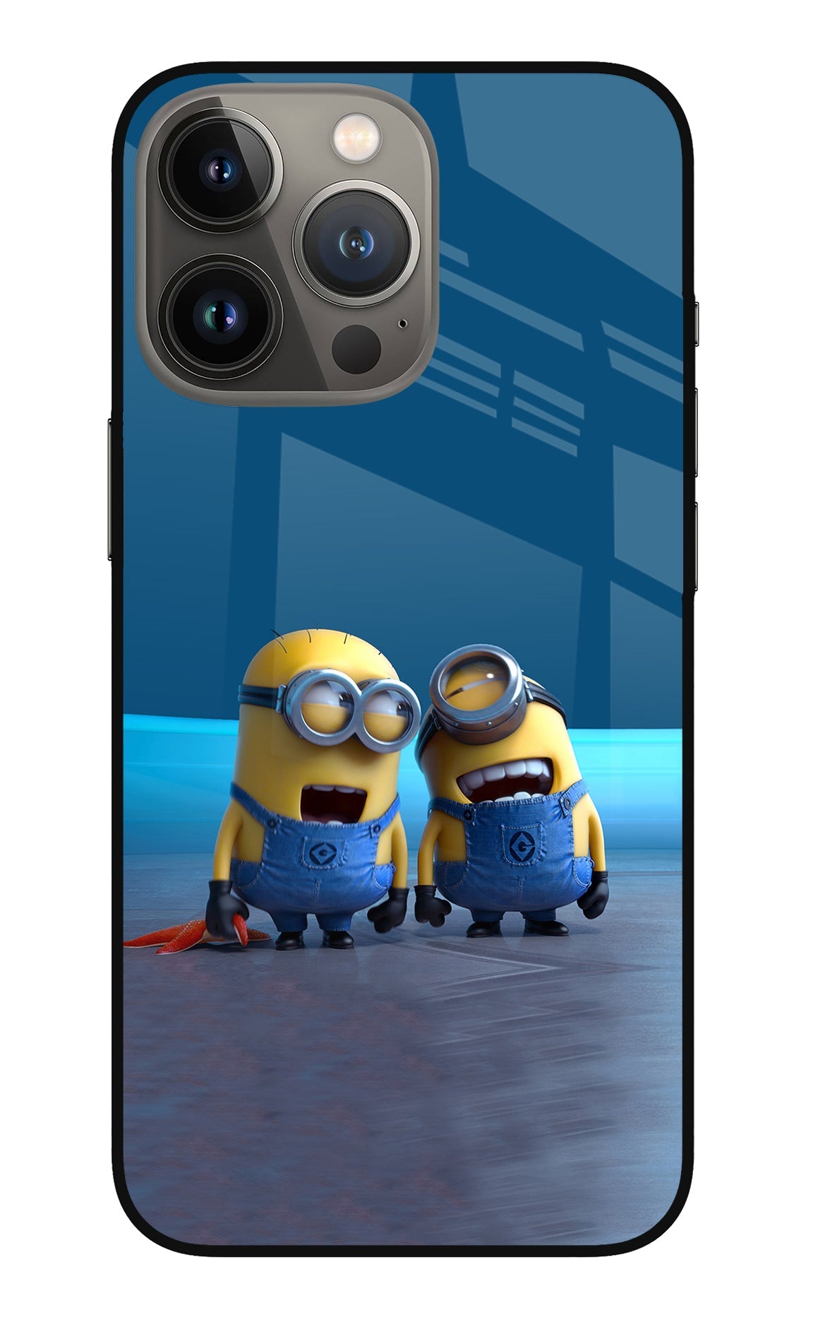 Minion Laughing iPhone 13 Pro Max Glass Case