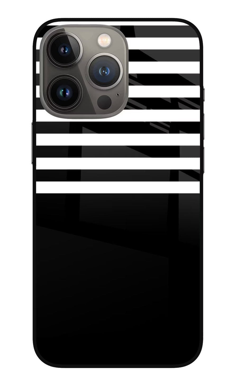 Black and White Print iPhone 13 Pro Max Back Cover, Metal case