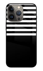 Black and White Print iPhone 13 Pro Max Glass Case