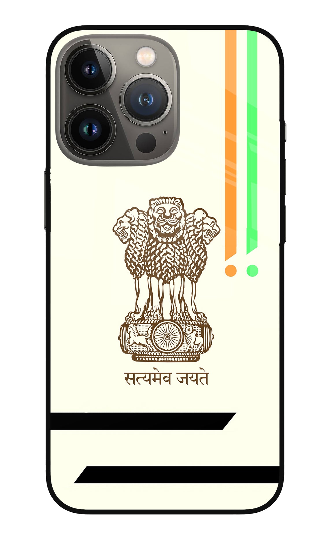 Satyamev Jayate Brown Logo iPhone 13 Pro Max Back Cover