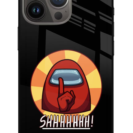 Among Us Shhh! iPhone 13 Pro Max Glass Case