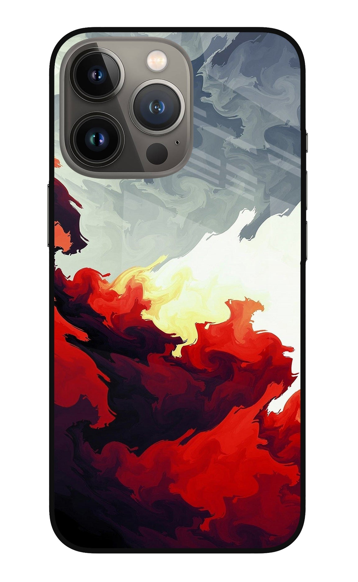 Fire Cloud iPhone 13 Pro Max Glass Case