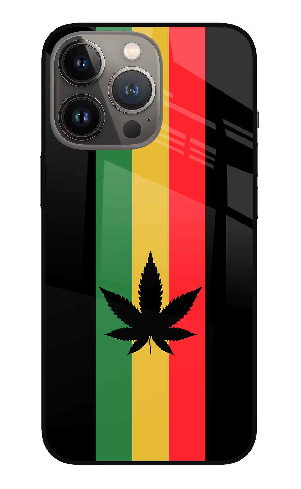 Weed Flag iPhone 13 Pro Max Glass Case Back Cover by Casekaro