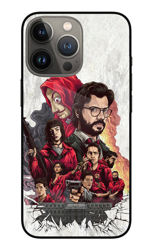 Money Heist Artwork iPhone 13 Pro Max Glass Case