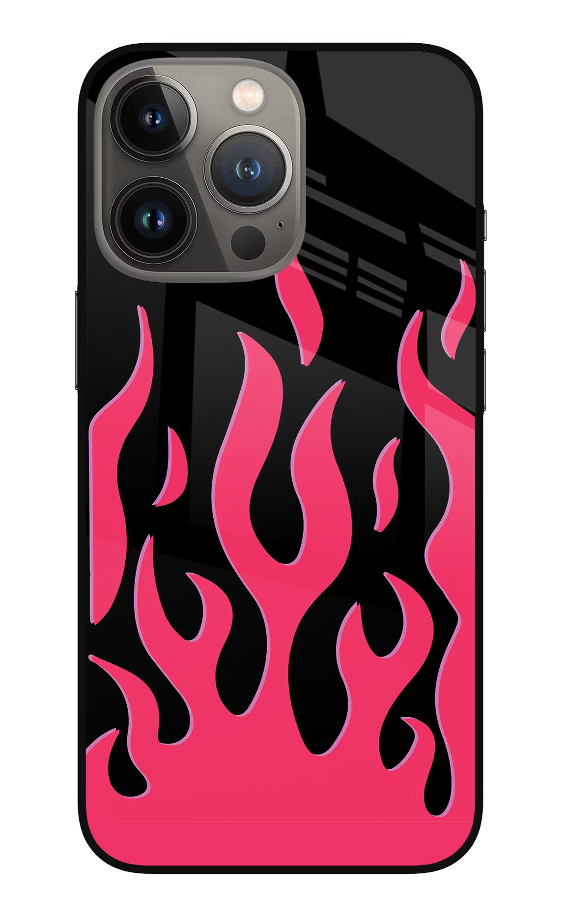 Fire Flames iPhone 13 Pro Max Glass Case Back Cover by Casekaro