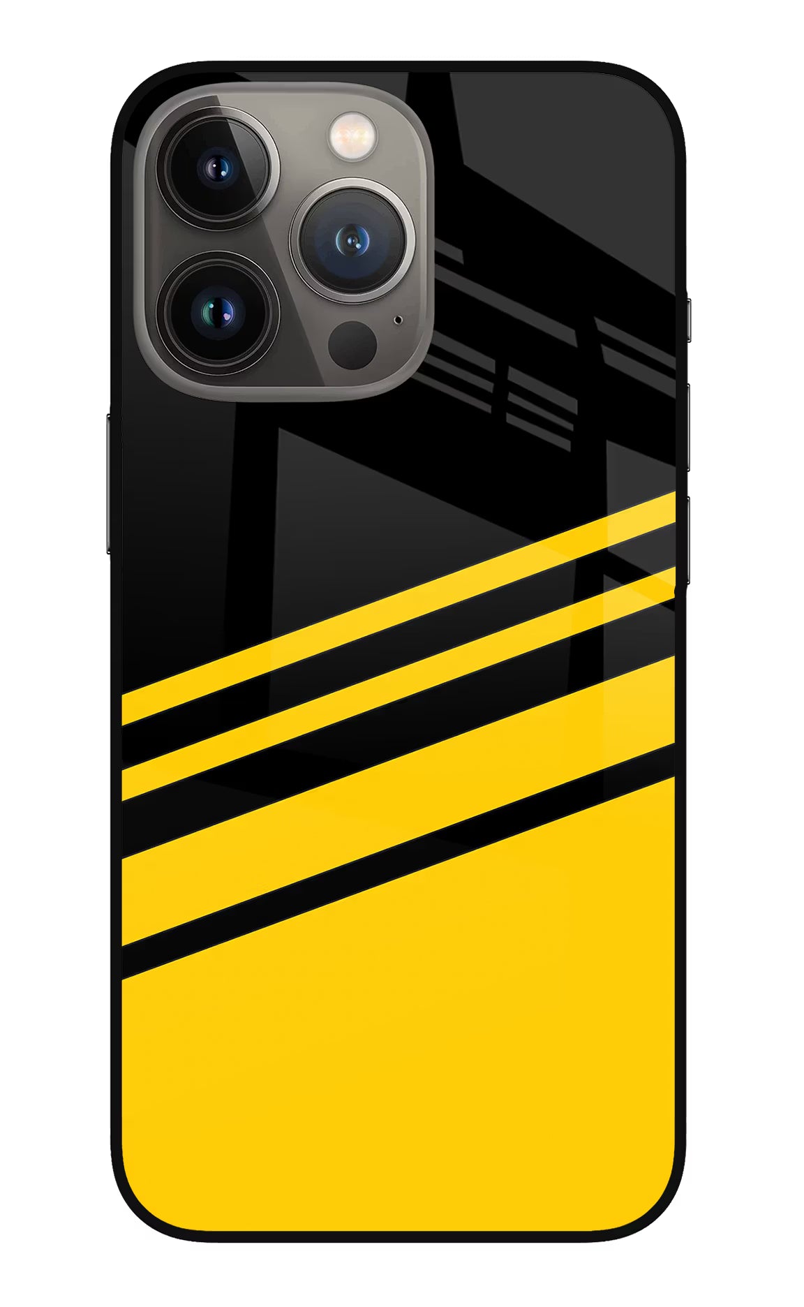 Yellow Shades iPhone 13 Pro Max Glass Case Back Cover by Casekaro