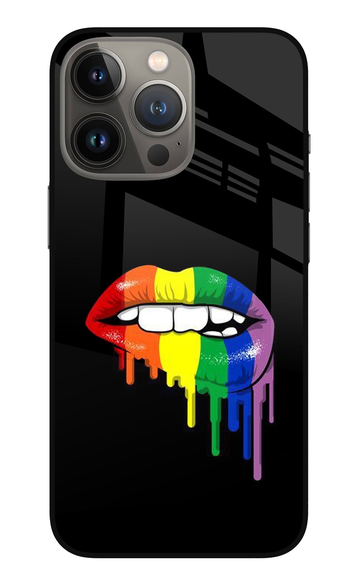 Lips Biting iPhone 13 Pro Max Glass Case