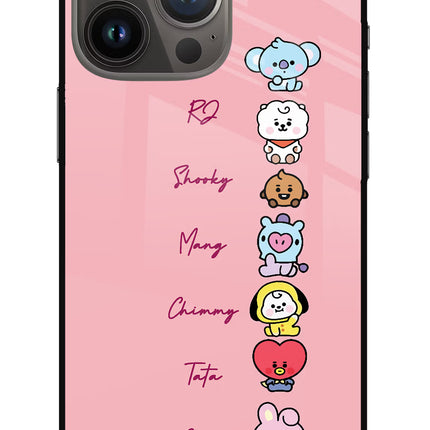 BTS names iPhone 13 Pro Max Glass Case