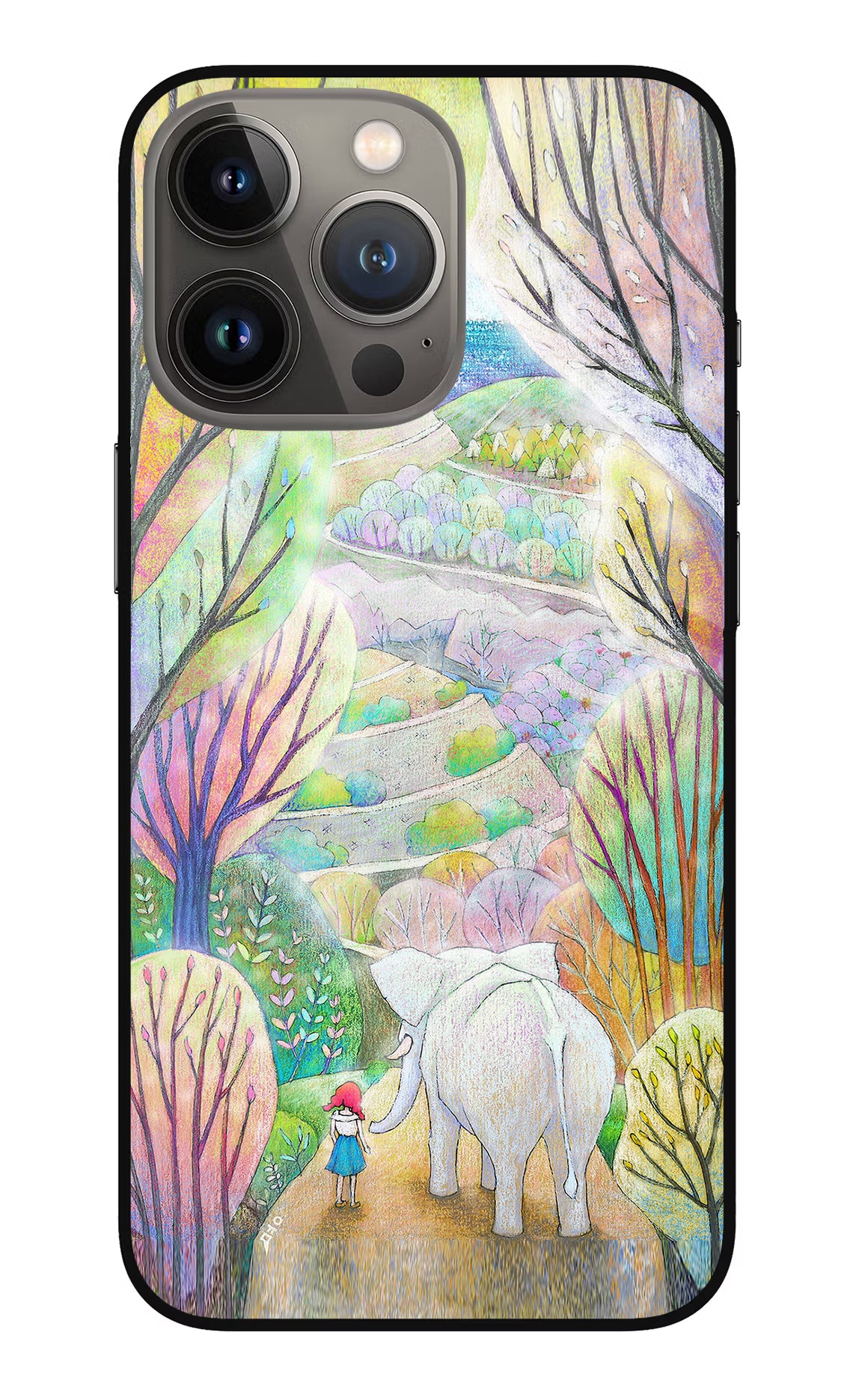Nature Painting iPhone 13 Pro Max Glass Case Back Cover by Casekaro