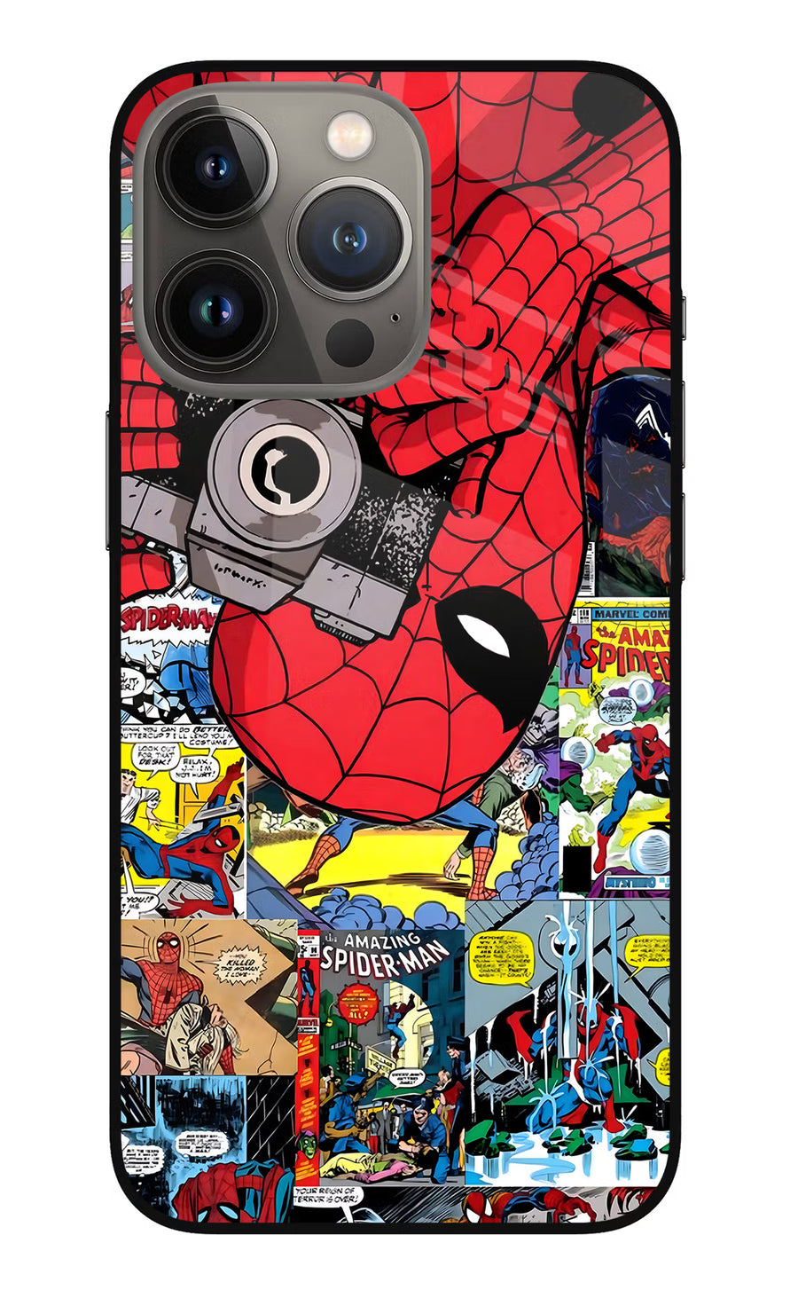 Spider Man iPhone 13 Pro Max Back Cover, Glass case