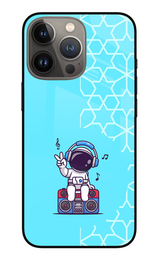Cute Astronaut Chilling iPhone 13 Pro Max Glass Case