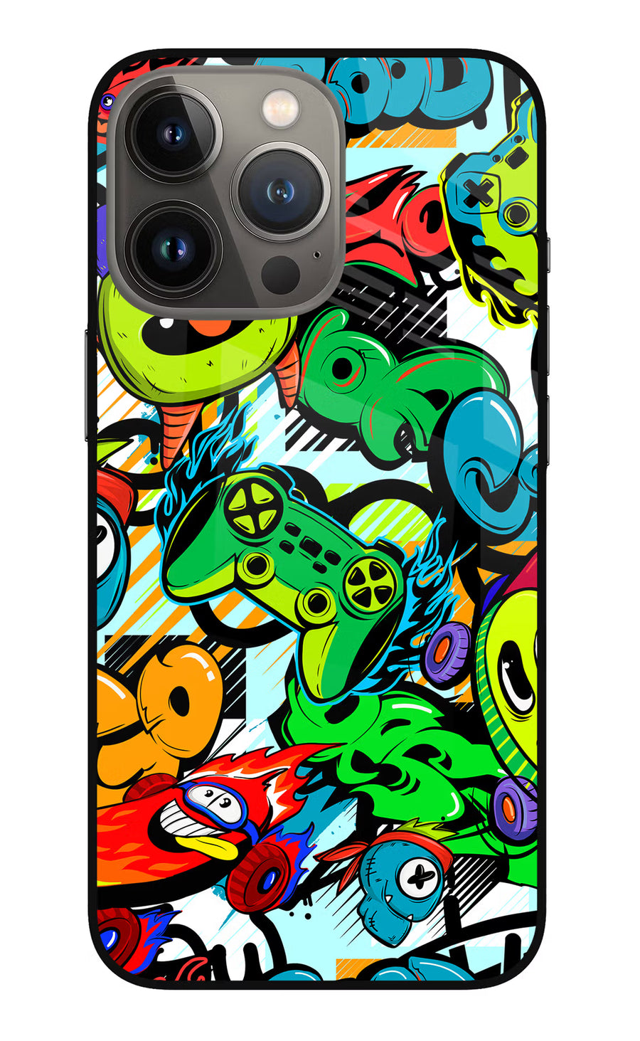 Game Doodle iPhone 13 Pro Max Back Cover, Metal case