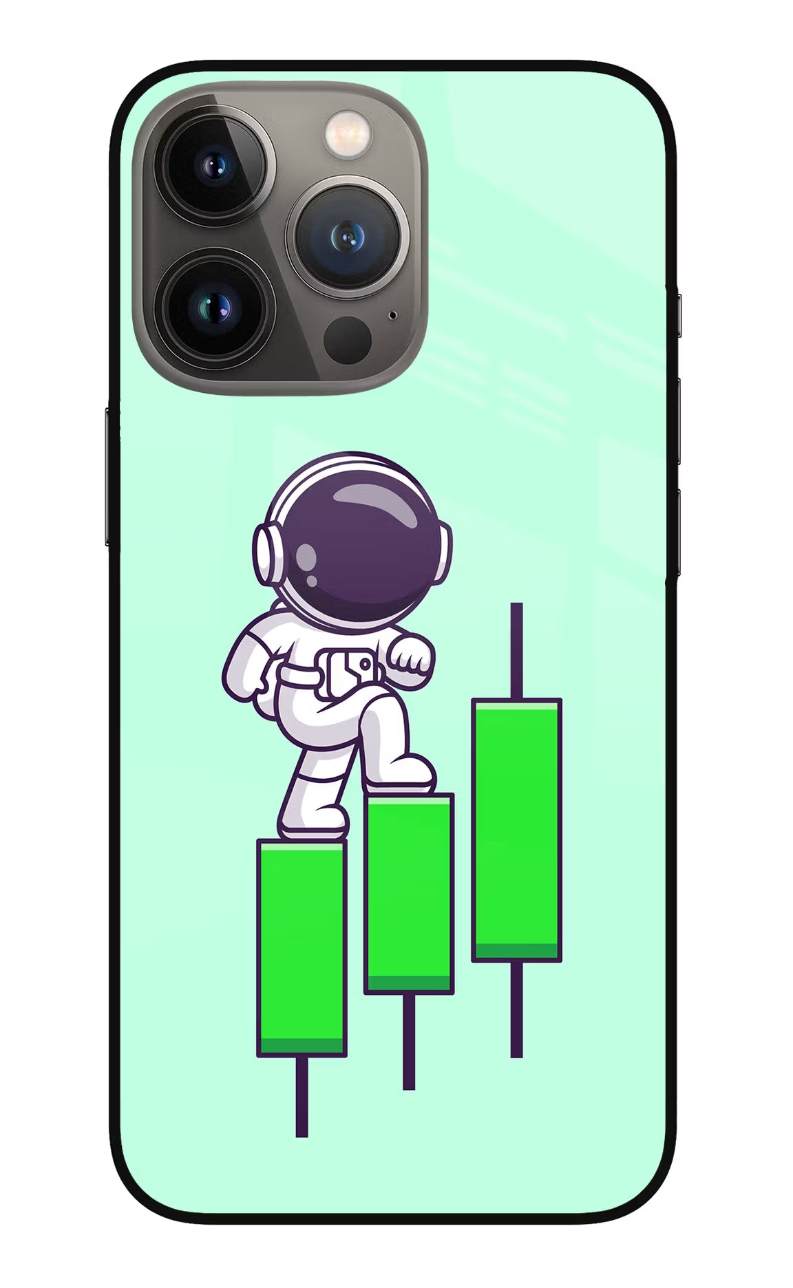 Astronaut Trader iPhone 13 Pro Max Glass Case