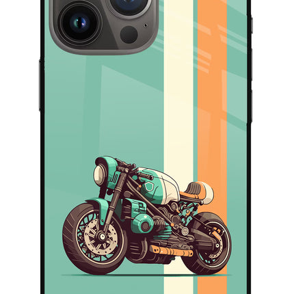 Striped Moto Drift iPhone 13 Pro Max Glass Case