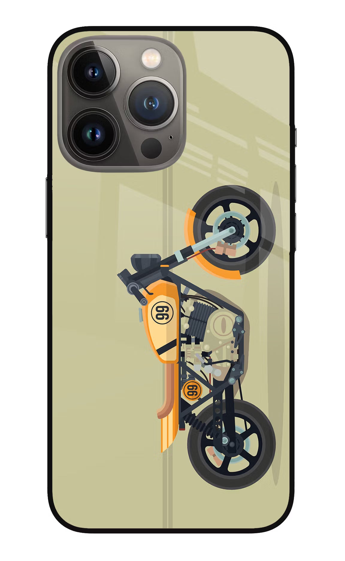 Vertical Speedster iPhone 13 Pro Max Glass Case Back Cover by Casekaro