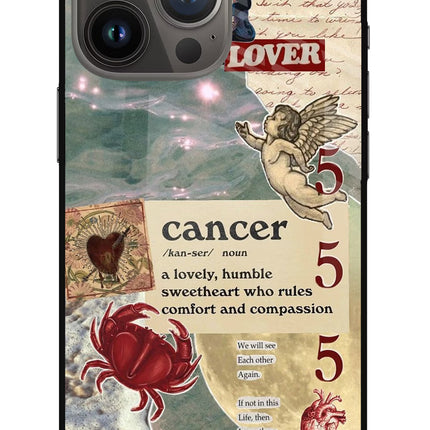 Cancer Zodiac iPhone 13 Pro Max Glass Case