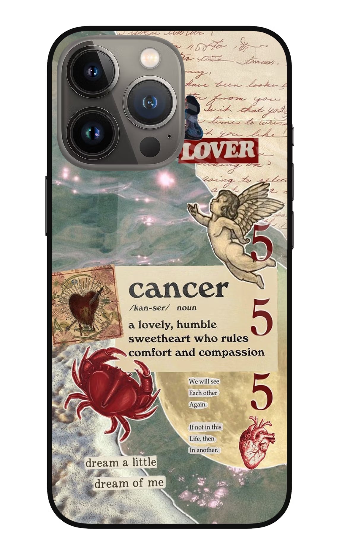 Cancer Zodiac iPhone 13 Pro Max Glass Case Back Cover by Casekaro