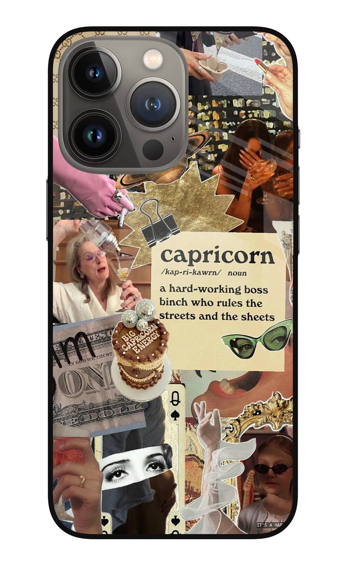 Capricorn Zodiac iPhone 13 Pro Max Glass Case Back Cover by Casekaro