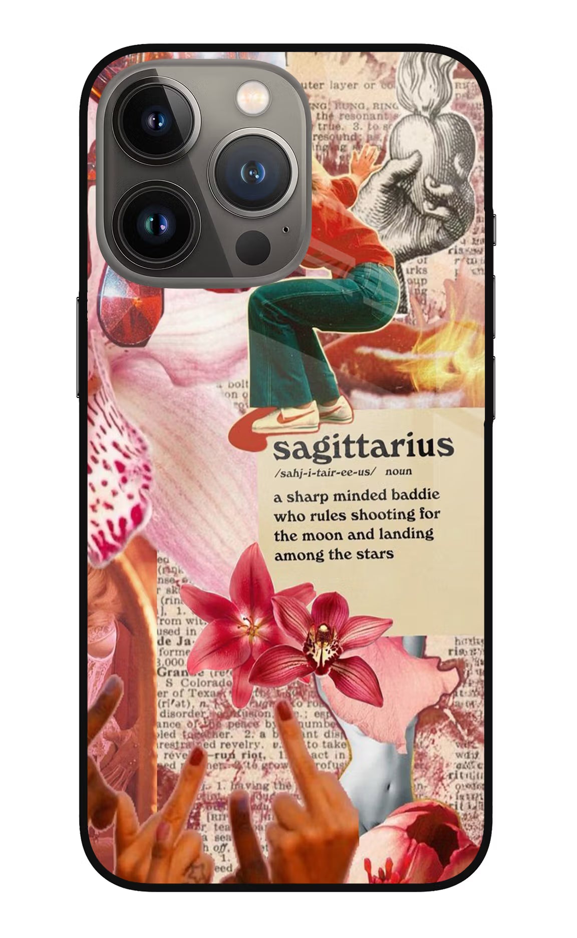 Sagittarius Zodiac iPhone 13 Pro Max Glass Case Back Cover by Casekaro