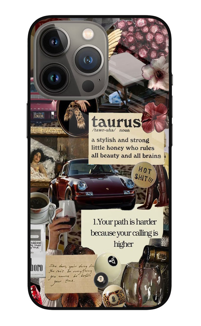 Taurus Zodiac iPhone 13 Pro Max Glass Case