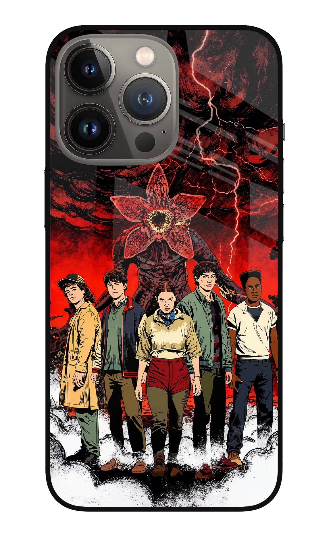Ordinary Things Characters iPhone 13 Pro Max Glass Case Back Cover by Casekaro