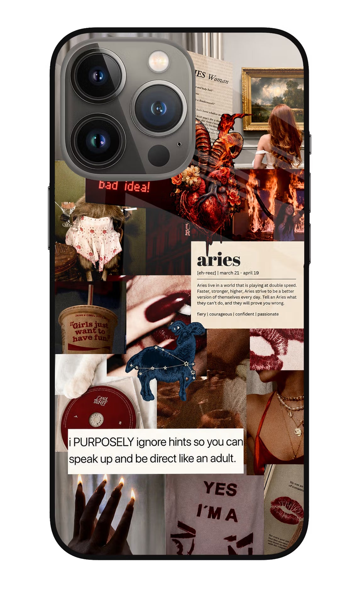 Zodiac Aries iPhone 13 Pro Max Glass Case