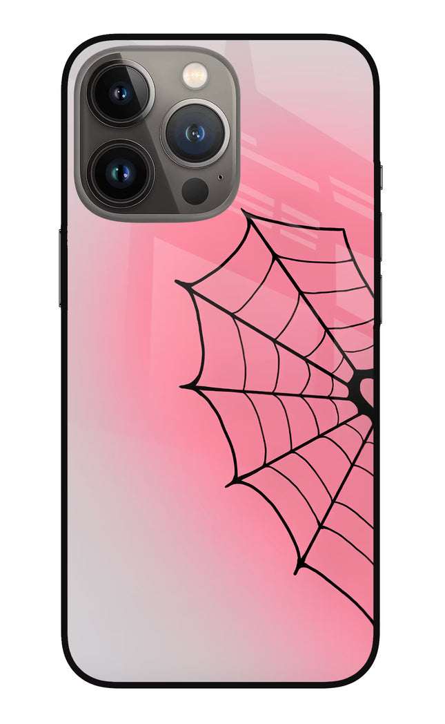 Pink Web iPhone 13 Pro Max Glass Case