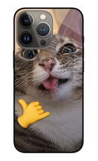 Silly Cat Call iPhone 13 Pro Max Glass Case
