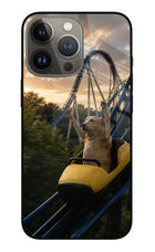 Rollercoaster Dog iPhone 13 Pro Max Glass Case