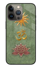 Om & Lotus iPhone 13 Pro Max Glass Case