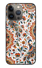 White Mayura iPhone 13 Pro Max Glass Case