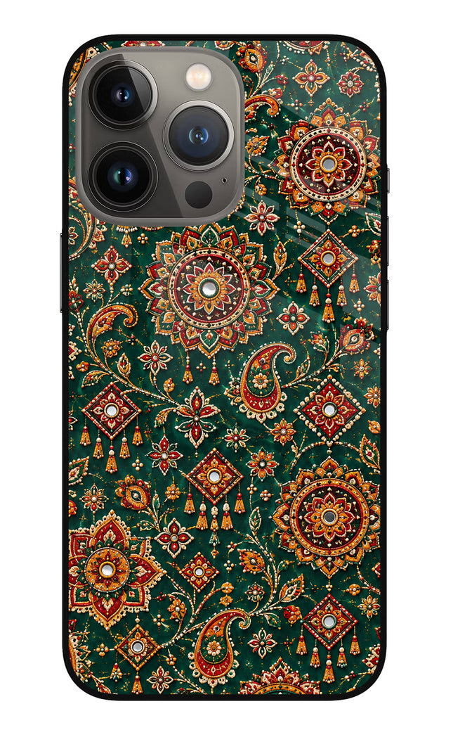 Green Pataka iPhone 13 Pro Max Glass Case