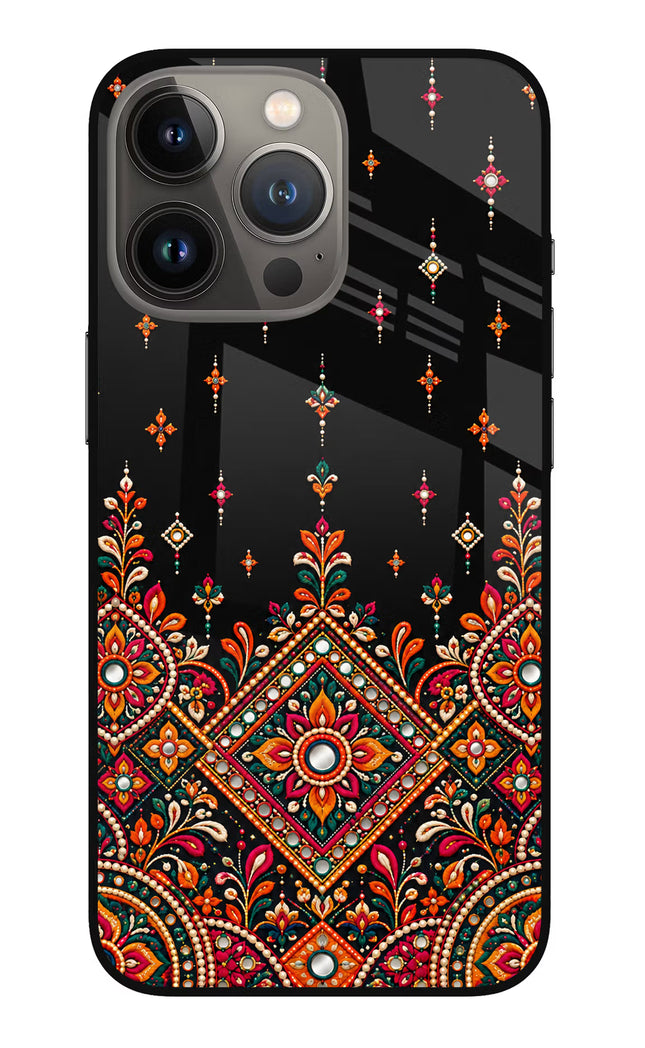 Noir Mehfil iPhone 13 Pro Max Glass Case