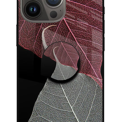 Leaf Pattern iPhone 13 Pro Max Glass Case