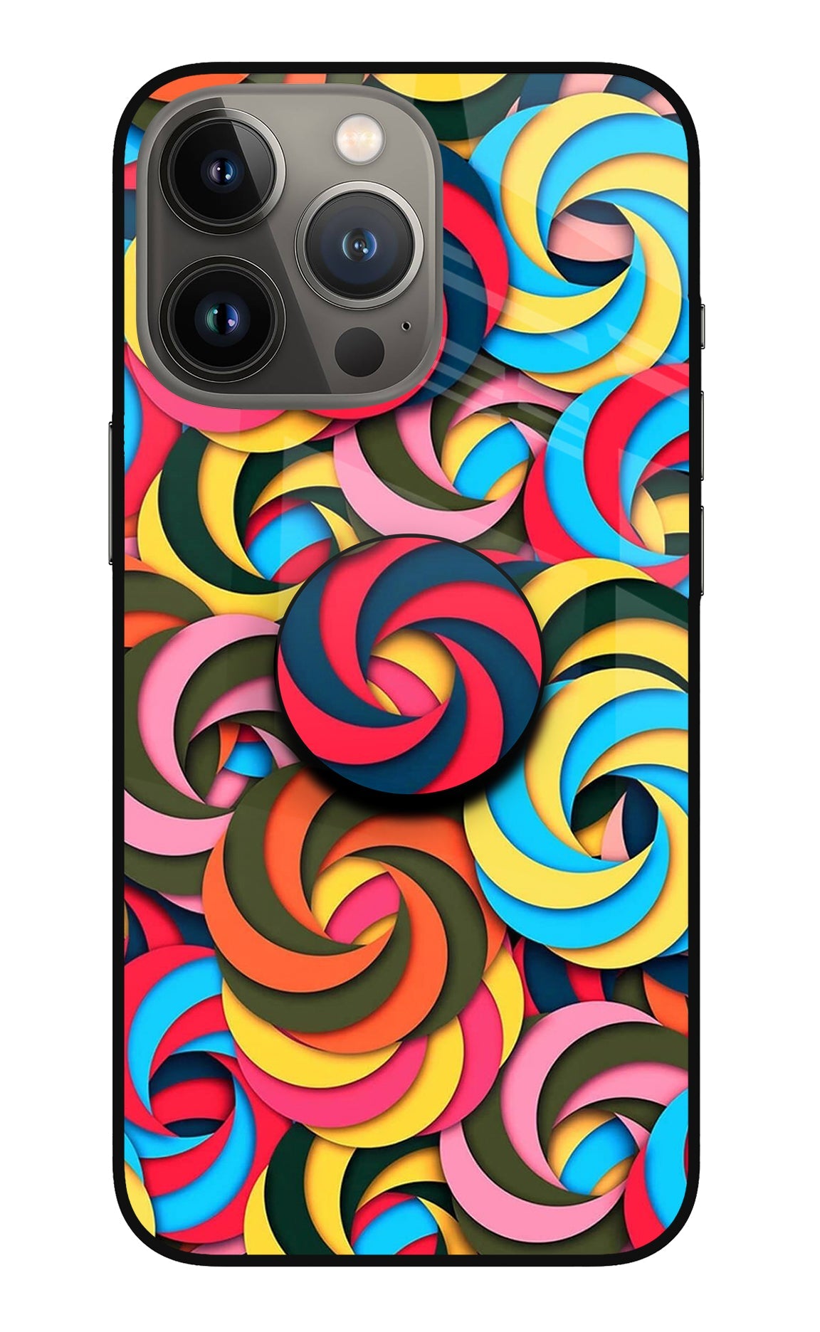 Spiral Pattern iPhone 13 Pro Max Glass Case