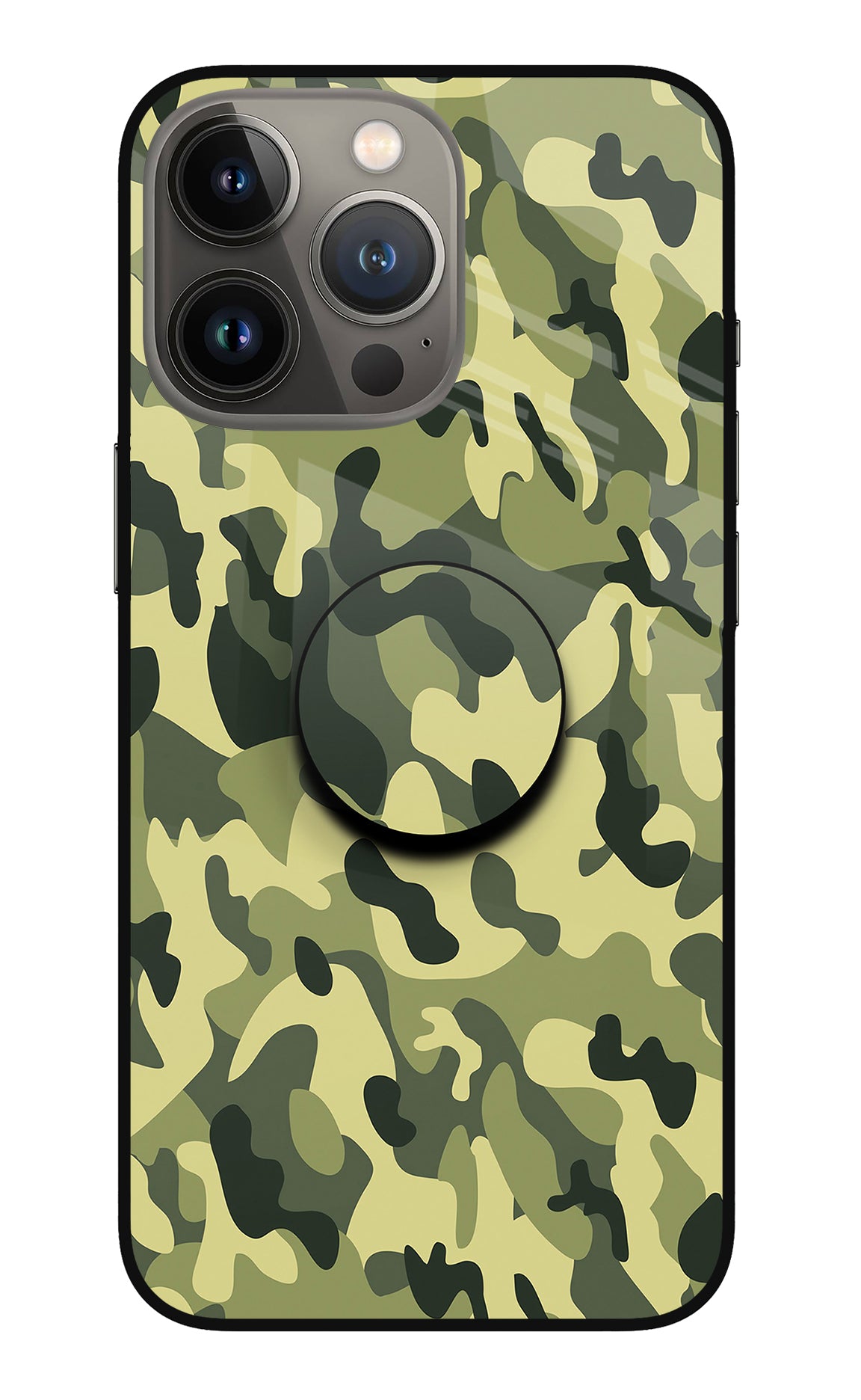 Camouflage iPhone 13 Pro Max Glass Case