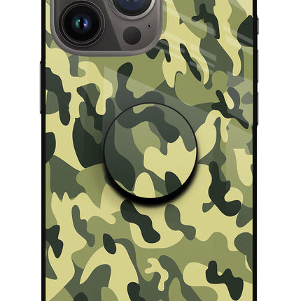 Camouflage iPhone 13 Pro Max Glass Case