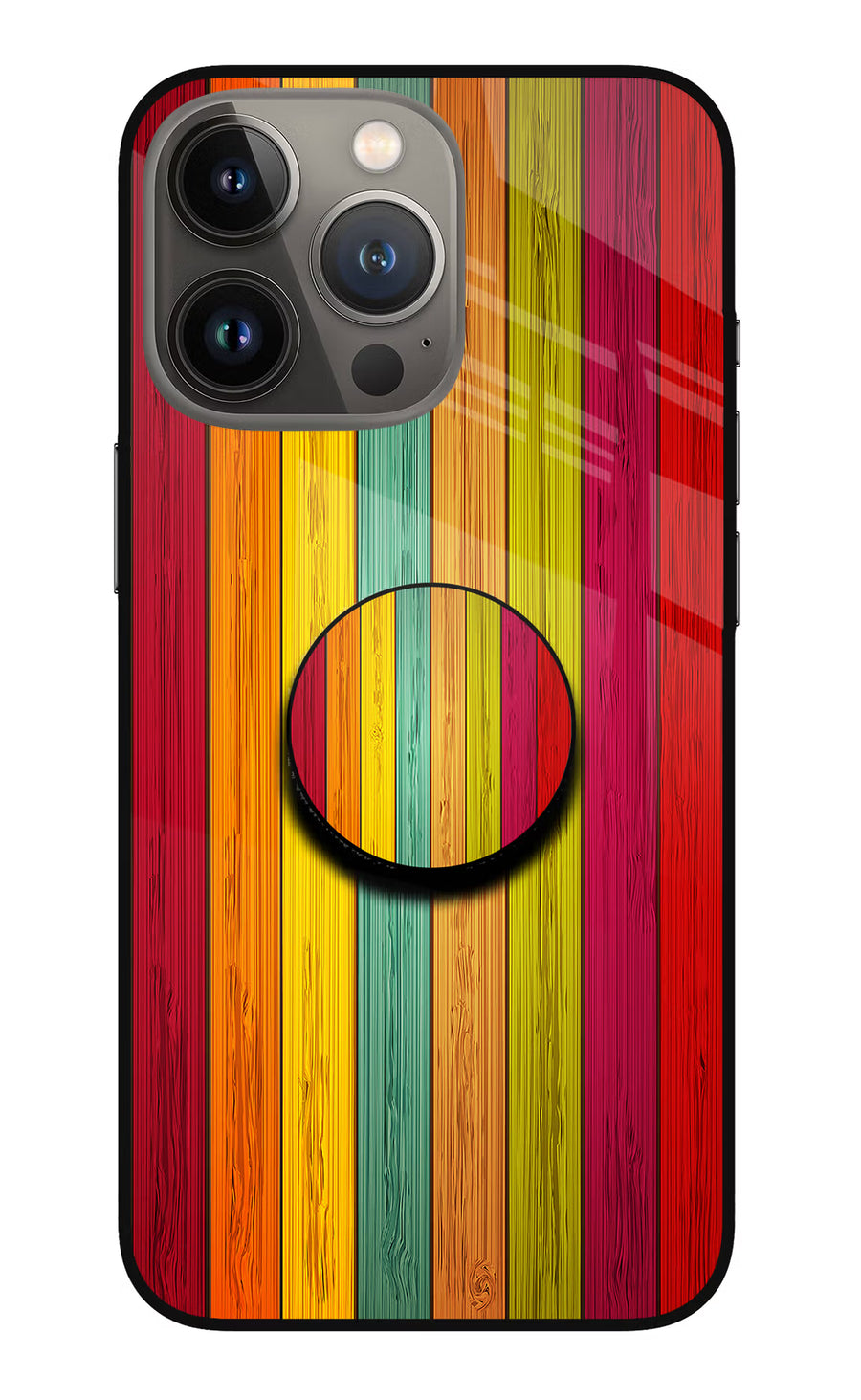 Multicolor Wooden iPhone 13 Pro Max Pop Case, Metal case