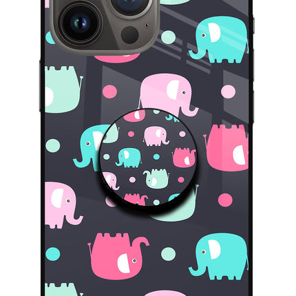 Baby Elephants iPhone 13 Pro Max Glass Case