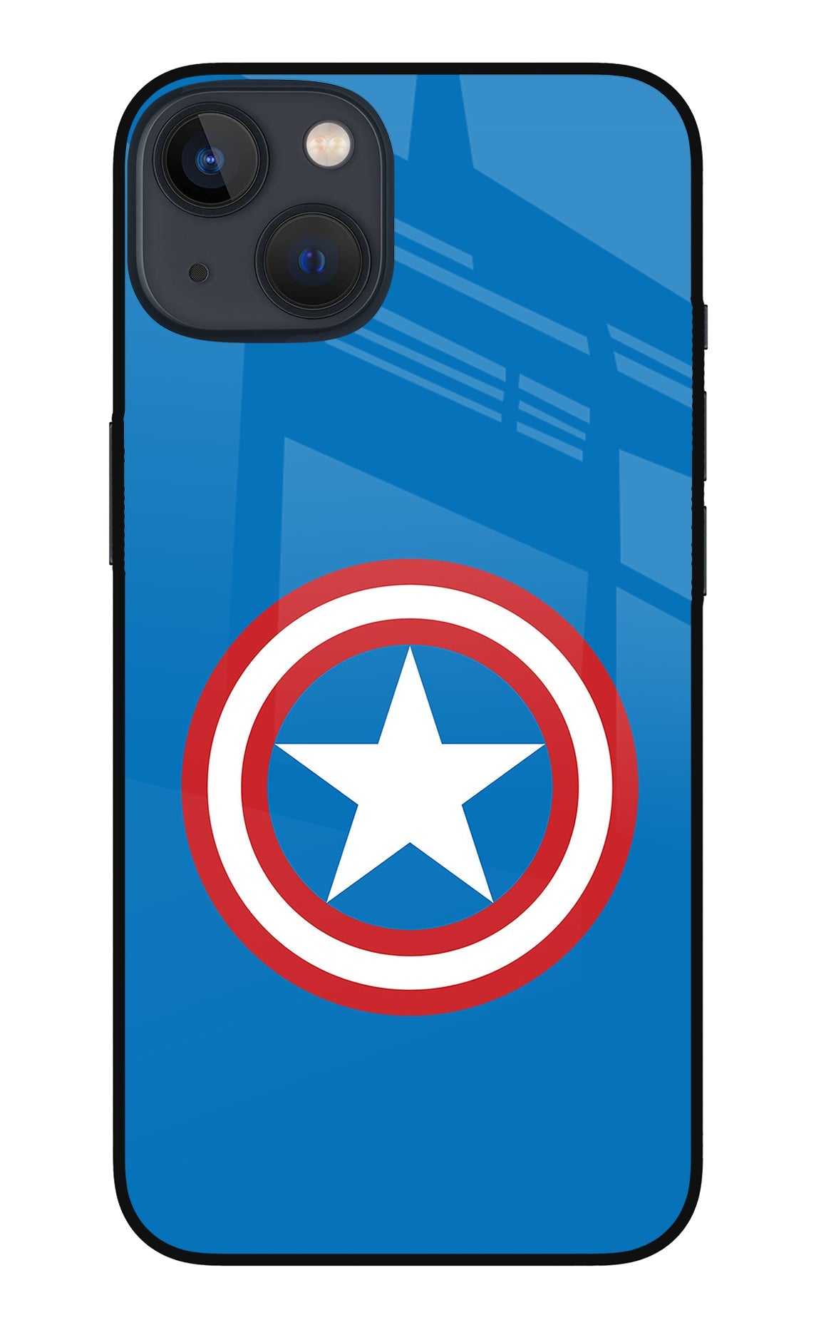 Captain America Logo iPhone 13 Mini Glass Case