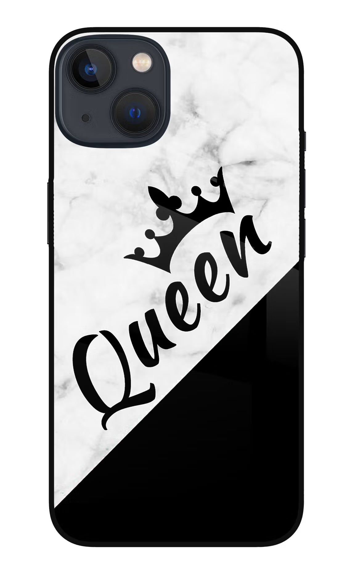 Queen iPhone 13 Mini Glass Case Back Cover by Casekaro