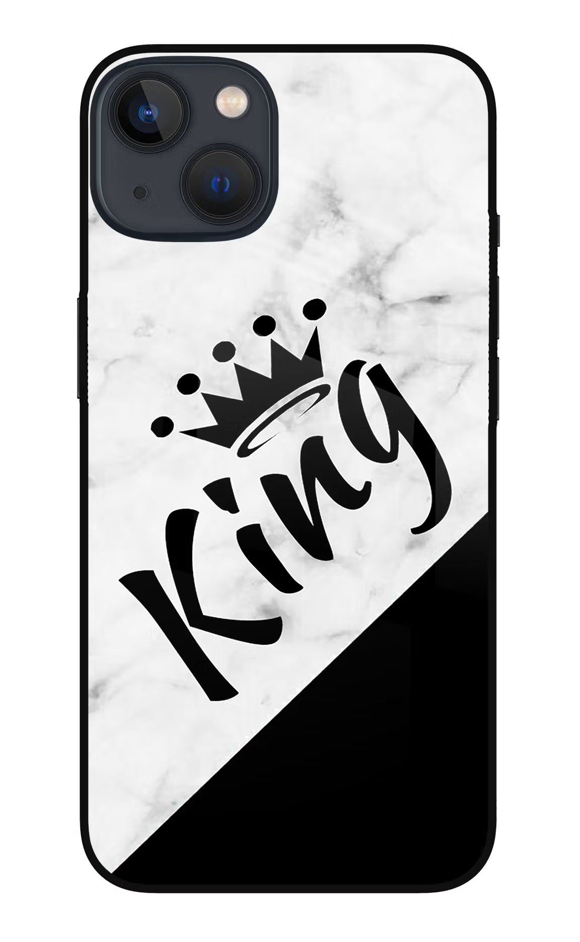 King iPhone 13 Mini Glass Case Back Cover by Casekaro