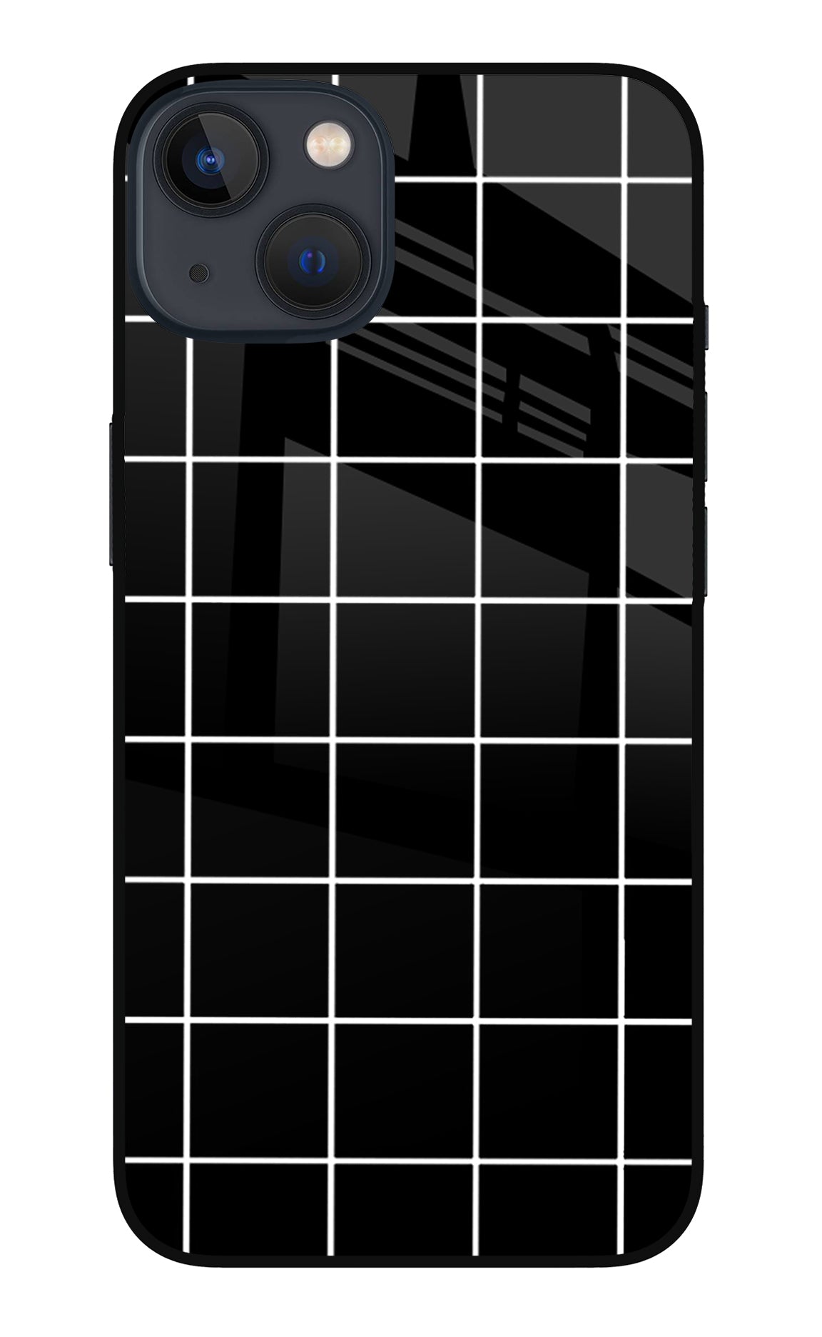 White Grid iPhone 13 Mini Back Cover