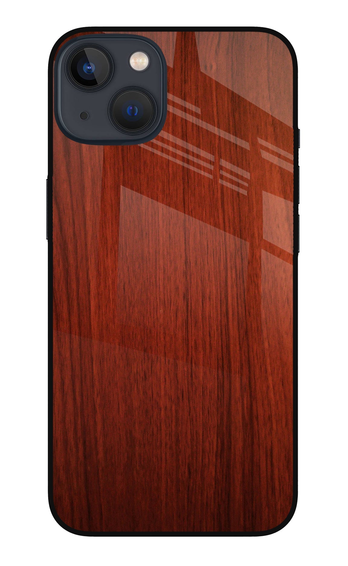 Wooden Plain Pattern iPhone 13 Mini Glass Case