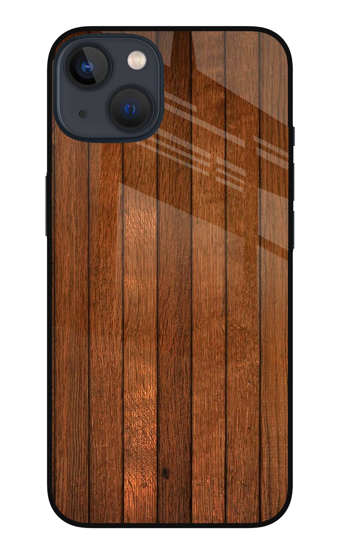 Wooden Artwork Bands iPhone 13 Mini Glass Case